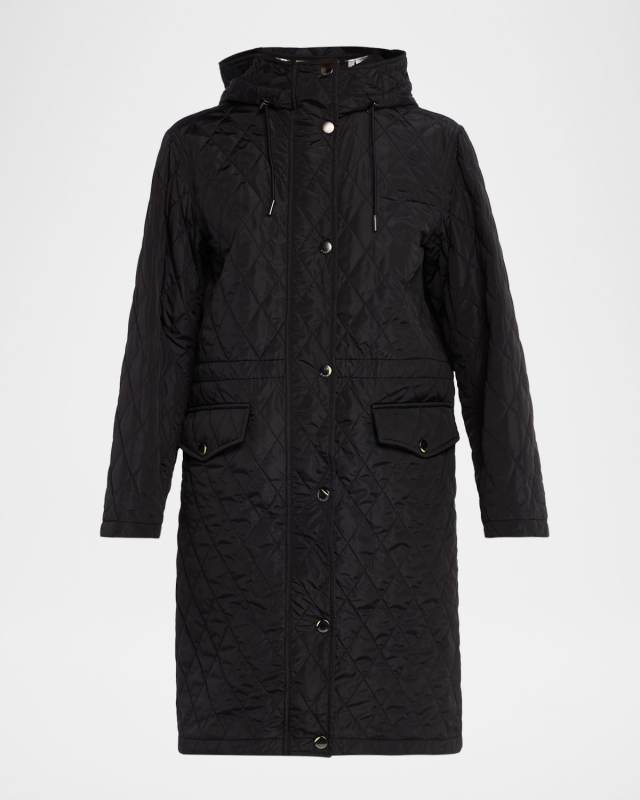 Hillgate Quilted Long Hooded Jacket